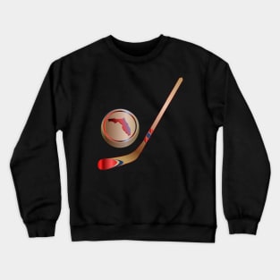 NHL - FL Tan Red Blue Stick and Puck Crewneck Sweatshirt